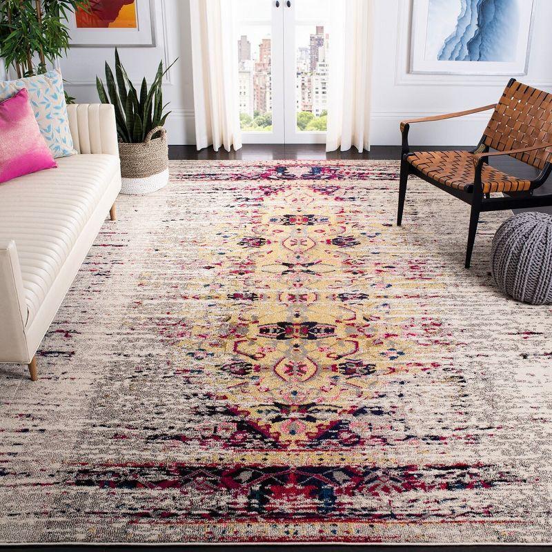Monaco MNC209 Power Loomed Indoor Area Rug - Ivory/Pink - 8'9"x11'9" - Safavieh.