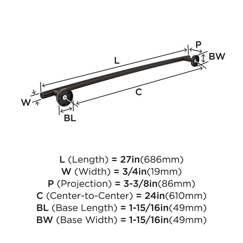 Arrondi™ 27" Wall Mounted Towel Bar