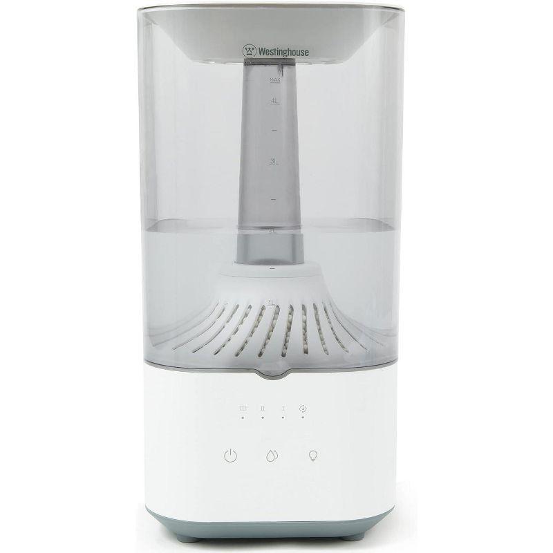 Westinghouse Ultrasonic Humidifier, 4.5L Top Fill Quiet Air Humidifier with LED Night Light and Touch Control, Adjustable Mist for Large Bedrooms