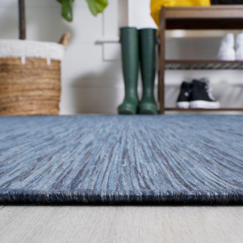 9'x12' Ethan Modern Flatweave Solid  Area Rug, Blue - JONATHAN Y