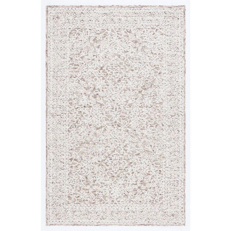 Ivory Hand Tufted Wool Rectangular Area Rug