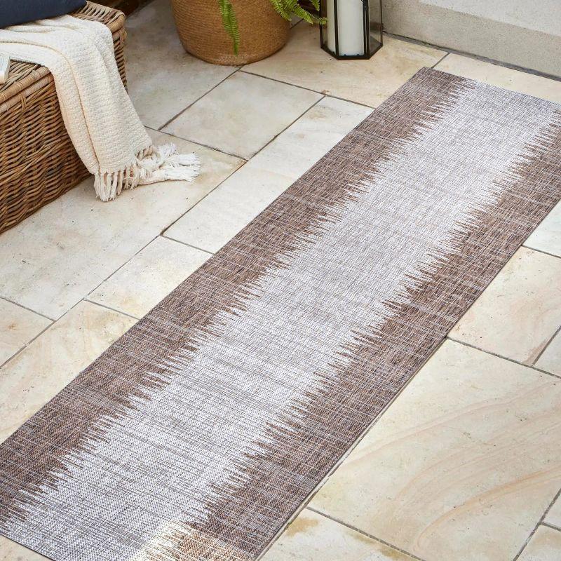 Tavira Modern Strie' Indoor/Outdoor Runner Rug - JONATHAN Y