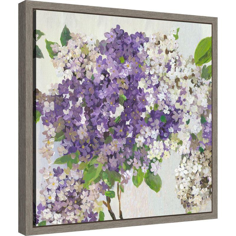 Amanti Art Purple Summer Hydrangea II by Asia Jensen Canvas Wall Art Print Framed 16 x 16-in.