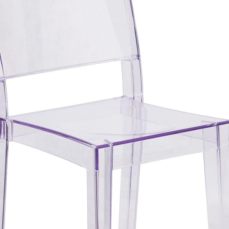 Emma and Oliver Transparent Stacking Side Chair