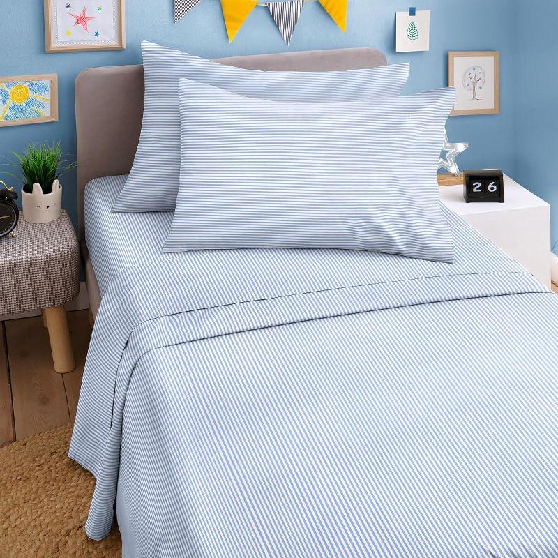 CGK Linens 4 Piece Kids Microfiber Sheet Set - Wrinkle Free - Cute, Cozy, Soft