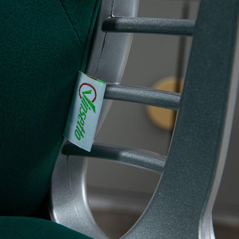 Everly Quinn Vinsetto Home Office Chair, Computer Chair, Button Tufted Desk Chair With Swivel Wheels, Adjustable Height, And Tilt Function