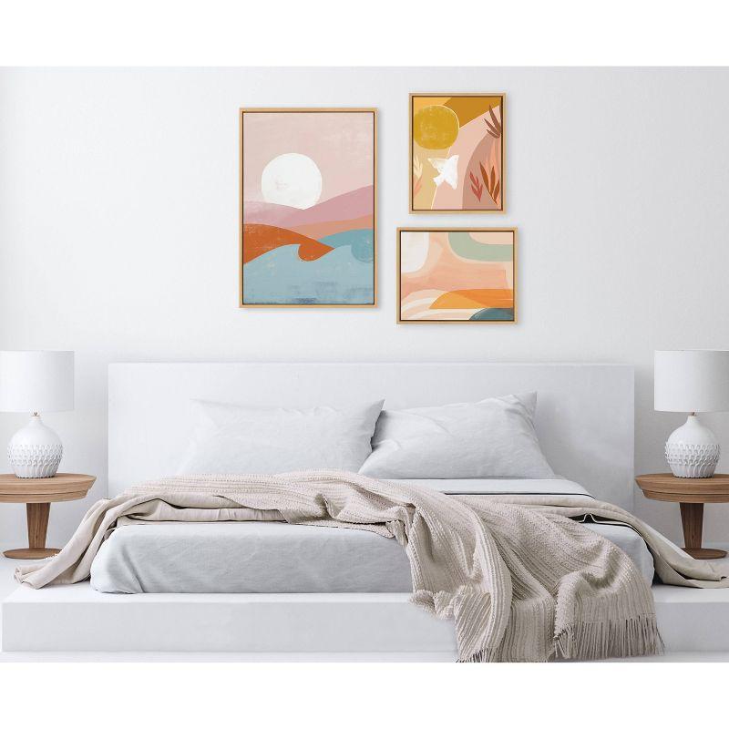 Laurel All Things Decor (Set of 3) Sylvie Endless Summer Sunrise Marrakesh Framed Canvas Wall Art Set by Kate Aurelia Holloway