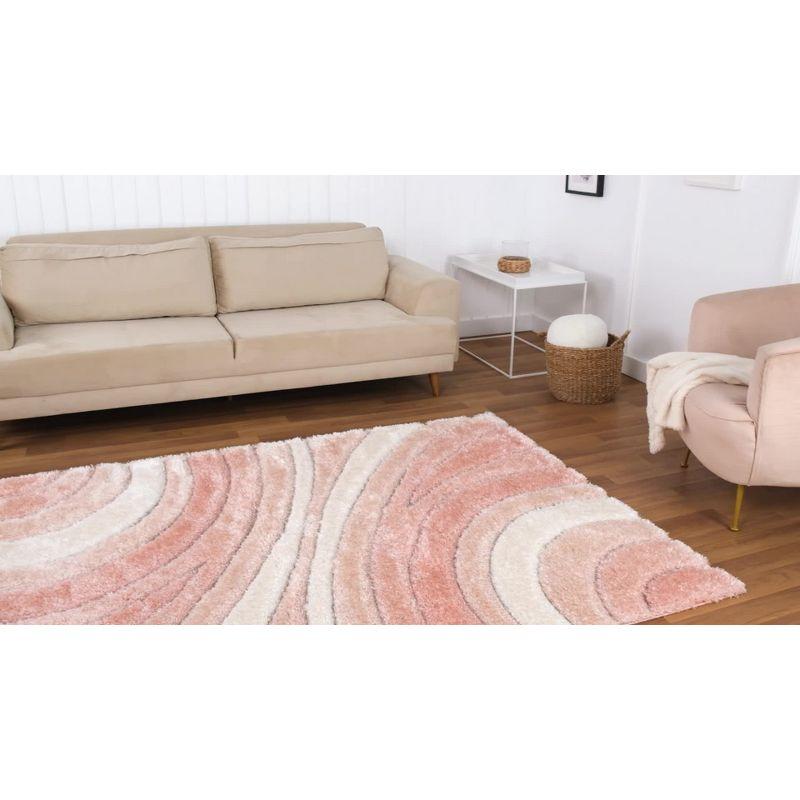Luxe Weavers Modern Shag Geometric Area Rug, Gray 5x7