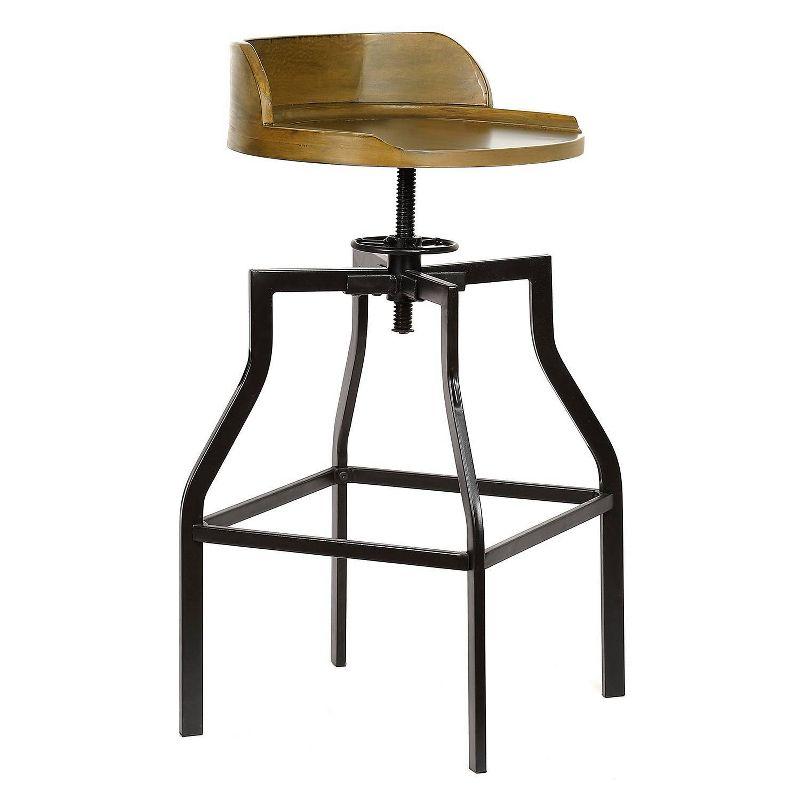 Meyers Swivel Solid Wood Adjustable Height Bar Stool