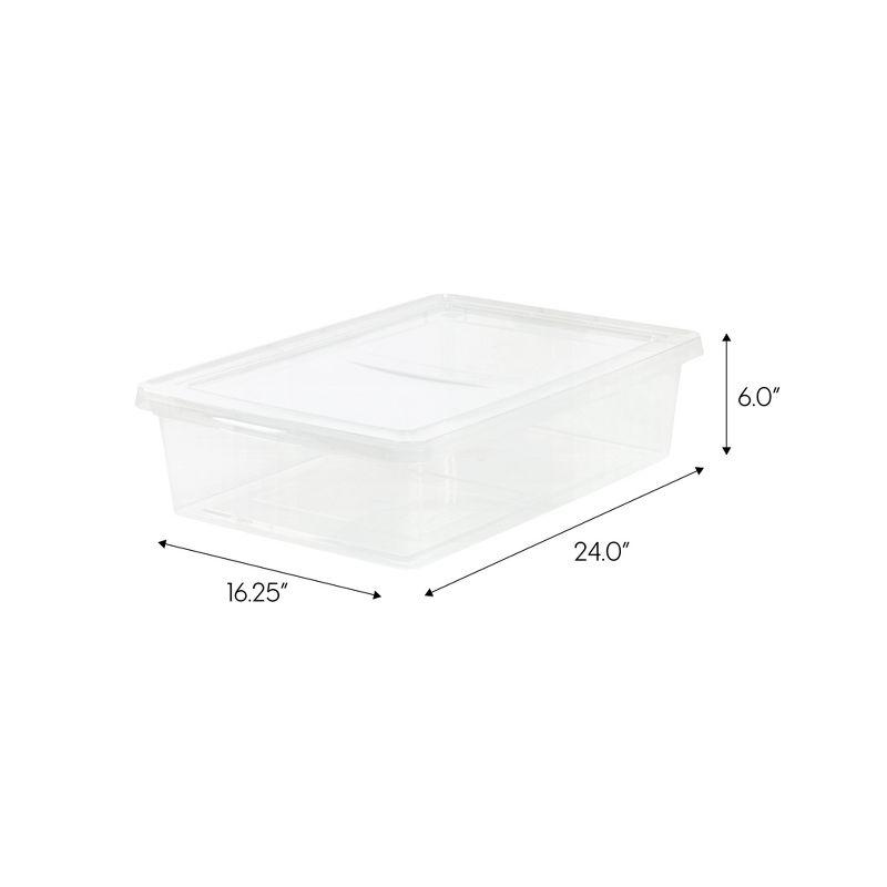 IRIS USA 28 Quart Plastic Stackable Storage Container Bin with Latching Lid