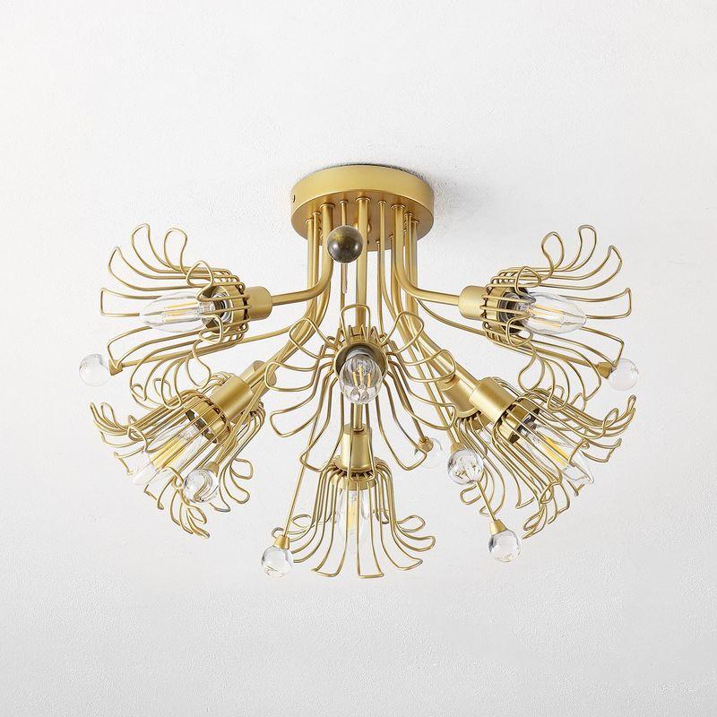 Leandra 8 Light 19" Flush Mount - Gold - Safavieh.