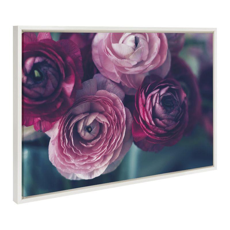 Floral Blooms Framed Canvas Print, 23x33, White