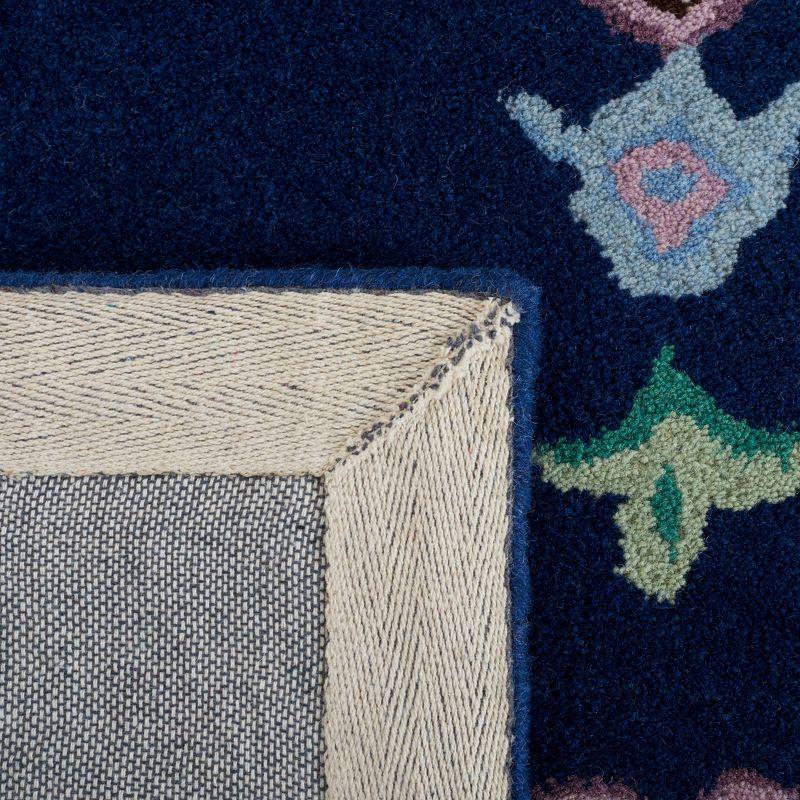 Bellagio BLG535 Hand Tufted Area Rug - Navy/Ivory - 5'x8' - Safavieh.