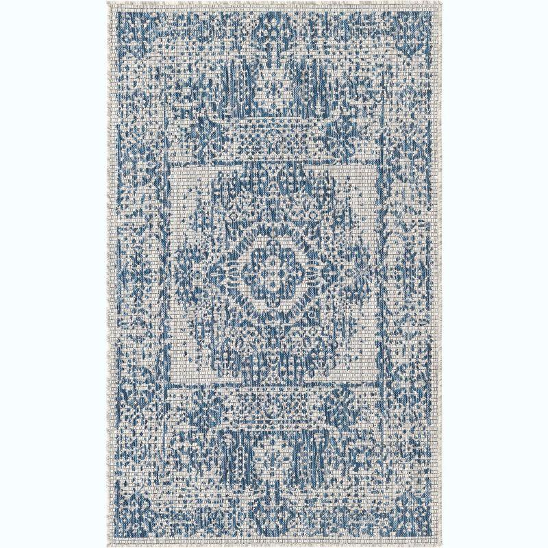 Unique Loom 3' 3 x 5' 3 Rectangle Indoor/Outdoor Traditional Blue Area Rug