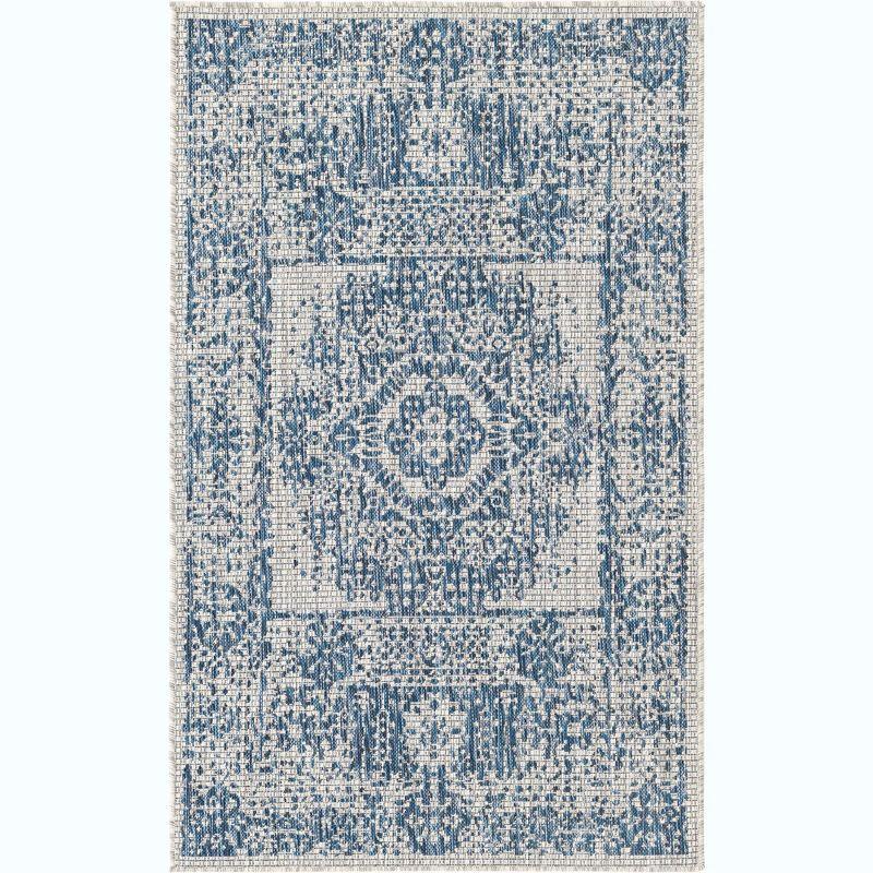 Unique Loom Outdoor Traditional Timeworn Geometric Woven Area Rug