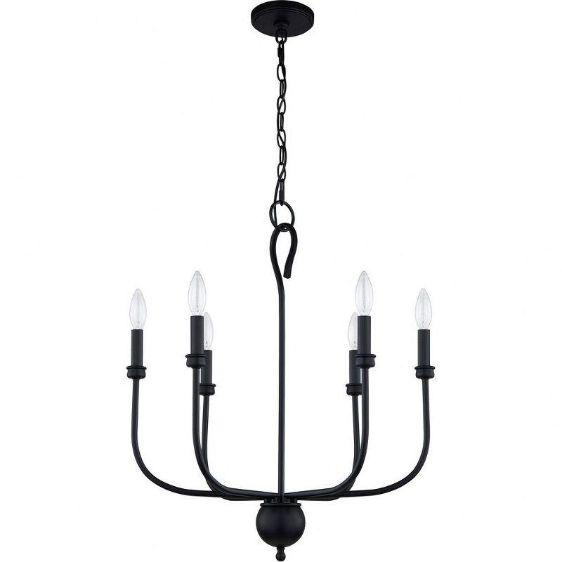 Quoizel Lighting - Blanche - 6 Light Chandelier in Matte Black