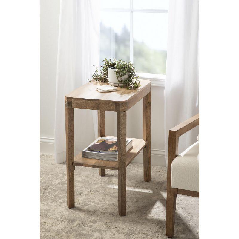 Kate and Laurel Talcott Rectangle Wood Side Table, 22x14x26, Natural