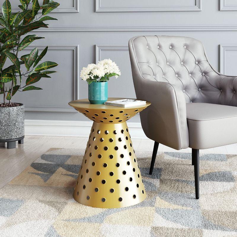 Zuo Proton Side Table Gold