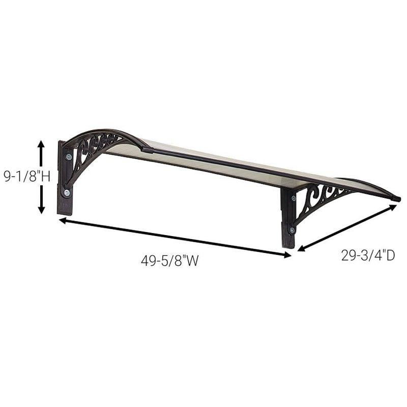 The Lakeside Collection Natural Sunlight Door Canopies - Black