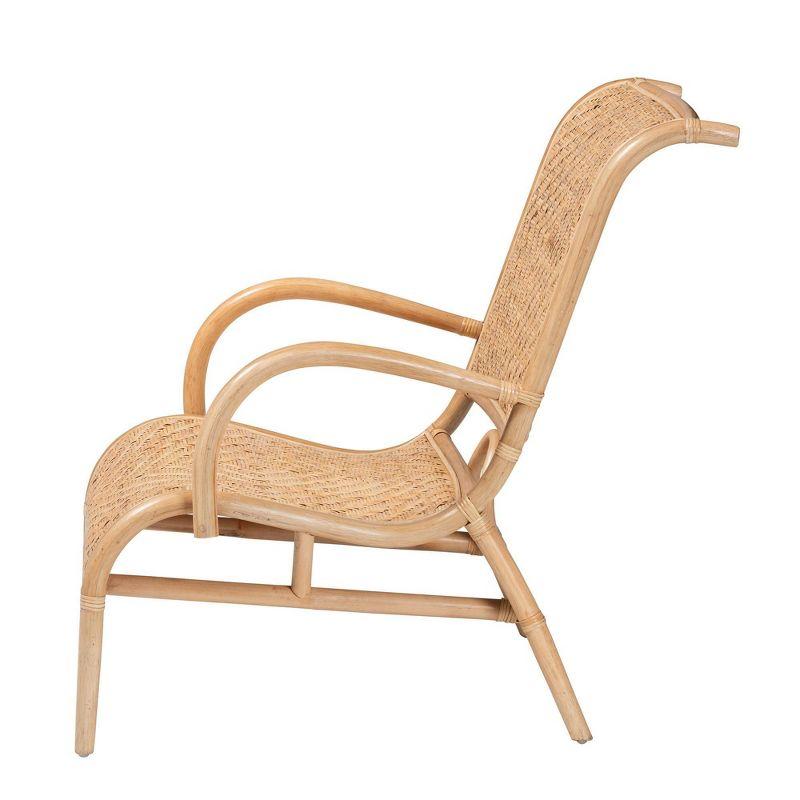 bali & pari Madura Rattan Lounge Chair: Handcrafted, Bohemian Design, No Assembly Required