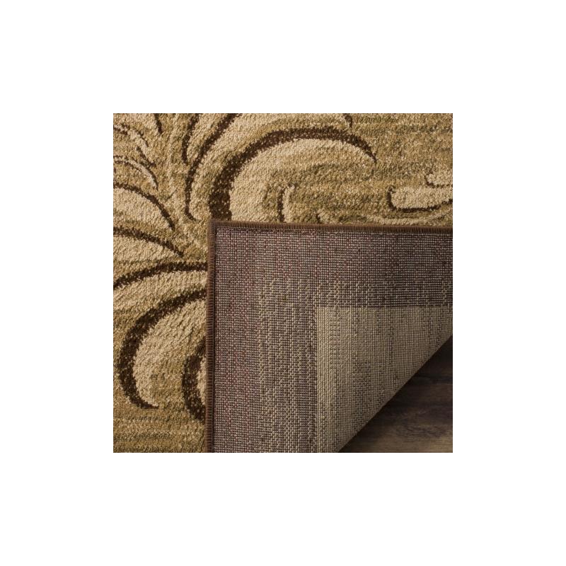 Lyndhurst LNH554 Power Loomed Area Rug - Brown/Multi - 6'7"x6'7" - Safavieh
