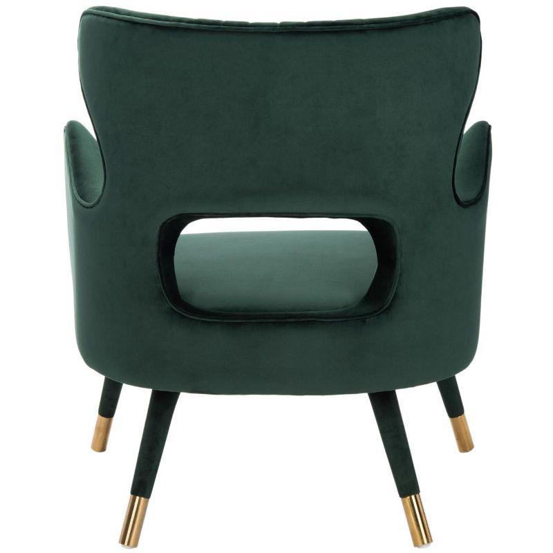 Blair Wingback Accent Chair - ACH4504 - Forest Green/Gold - Safavieh
