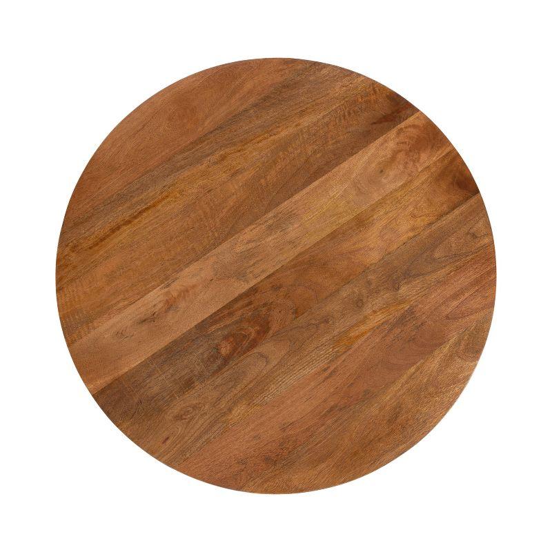 Kate and Laurel Kershaw Round Coffee Table, 30x30x19, Walnut Brown