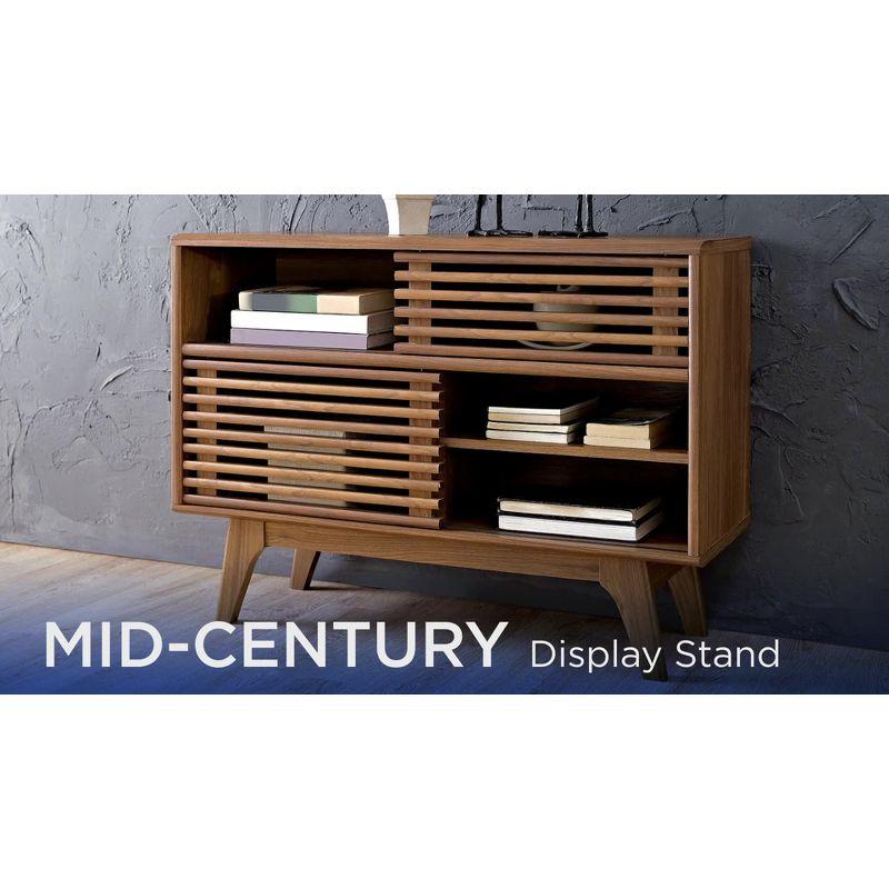 Modway Render 37.5'' Walnut Grain Console Table with Cabinet