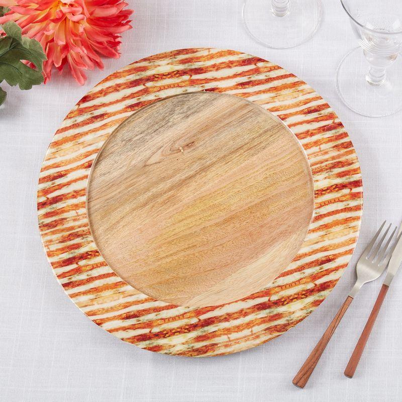 Sousplat Wood Striped Charger