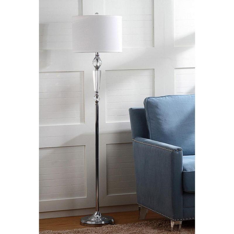 Savannah 60 Inch H Floor Lamp - Clear/Chrome - Safavieh