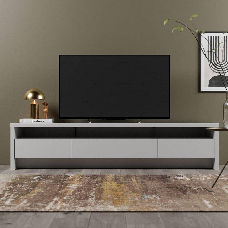 Sylvan White Matte 24.82" Cube TV Stand with Cabinet