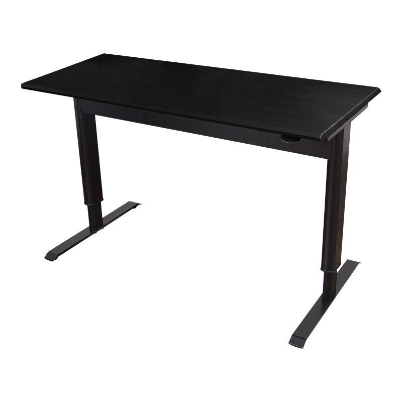 Adjustable 60'' Black Metal Standing Desk with Pneumatic Lift