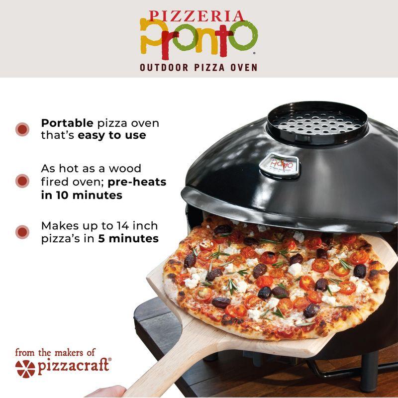 Pizzacraft Portable Outdoor Pizza Oven, Stonebaked Pizza Oven, Thermabond Technology, Even Heat Distribution, and 2 Baking Stones, Stainless Steel