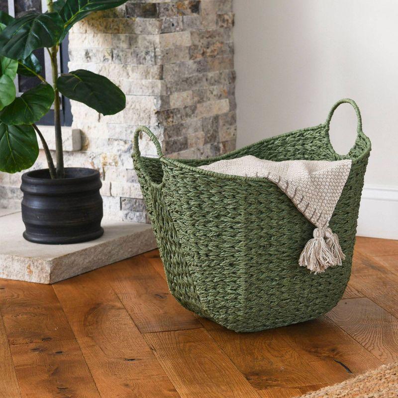 Rustic Wicker Basket With Handles