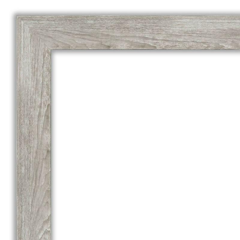 44" x 34" Dove Narrow Framed Wall Mirror Graywash - Amanti Art: Modern Beveled, Entryway Decor, No Assembly Required