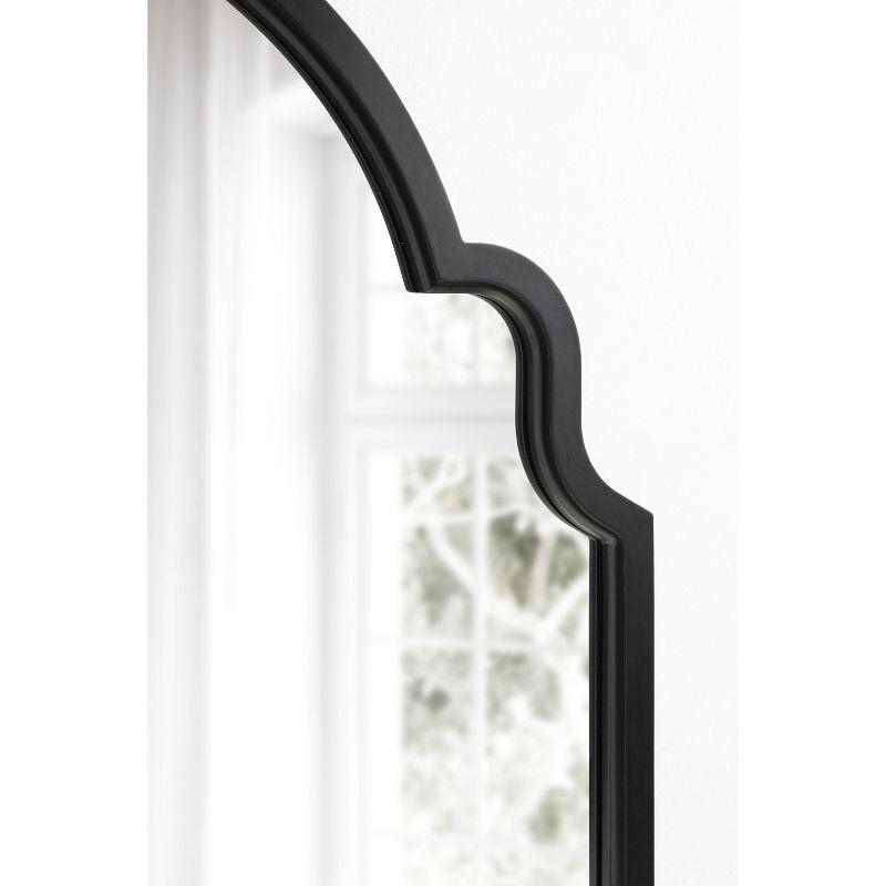 Kate and Laurel Hogan MDF Arch Mirror, 36x30, Black