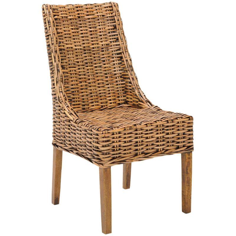 Suncoast 18''H Rattan Arm Chair (Set Of 2) - Brown/Teak Brown - Safavieh