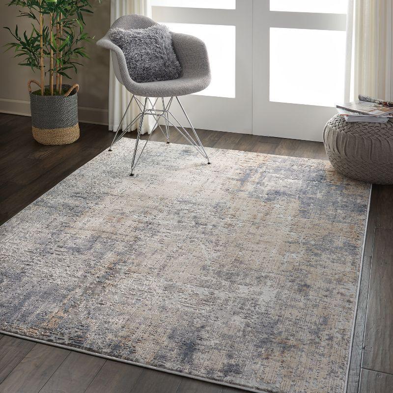 Nourison Rustic Textures Abstract Indoor Area Rug Grey/Beige 3'11" x 5'11"