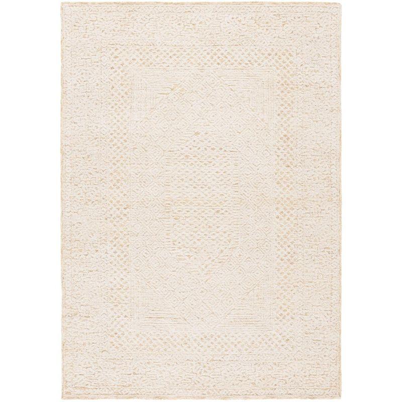 Textural TXT305 Hand Tufted Indoor Area Rug - Gold/Ivory - 4'x6' - Safavieh
