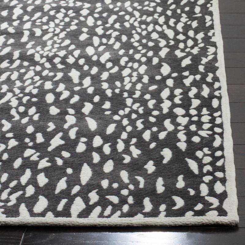 Marbella Dark Grey and Ivory Handwoven Wool Area Rug