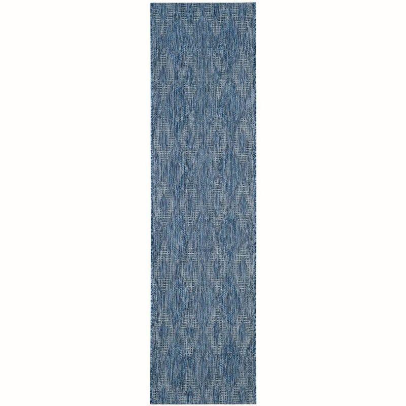 Courtyard CY8522 Power Loomed Indoor and Outdoor Runner Rug - Navy/Navy - 2'3"x12' - Safavieh