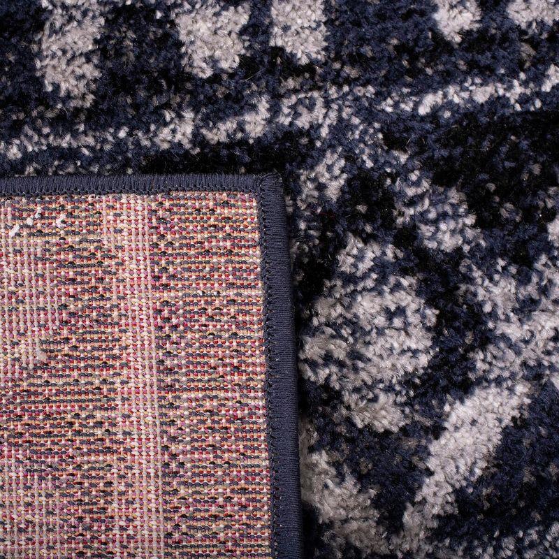 Adirondack ADR119 Machine Made Indoor Accent Rug - Ivory/Navy - 2'-6"x4' - Safavieh
