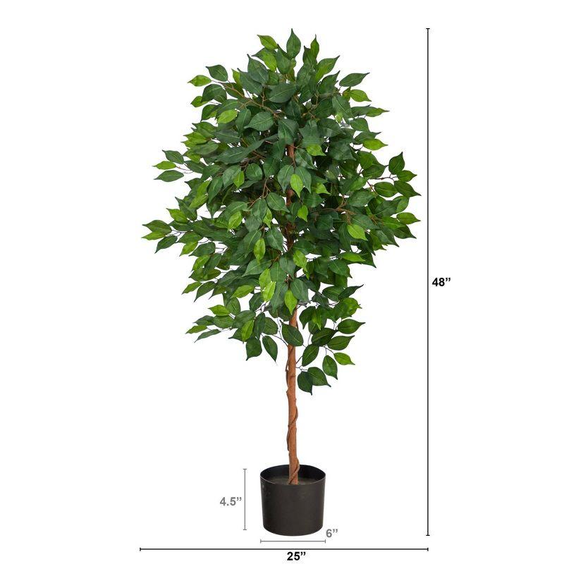 Nearly Natural 4-ft Ficus Artificial Tree