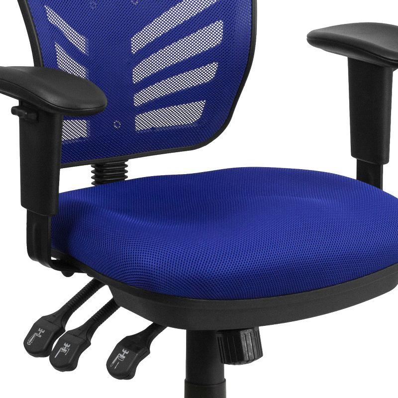 Flash Furniture Mid-Back Mesh Multifunction Executive Swivel Ergonomic Office Chair with Adjustable Arms