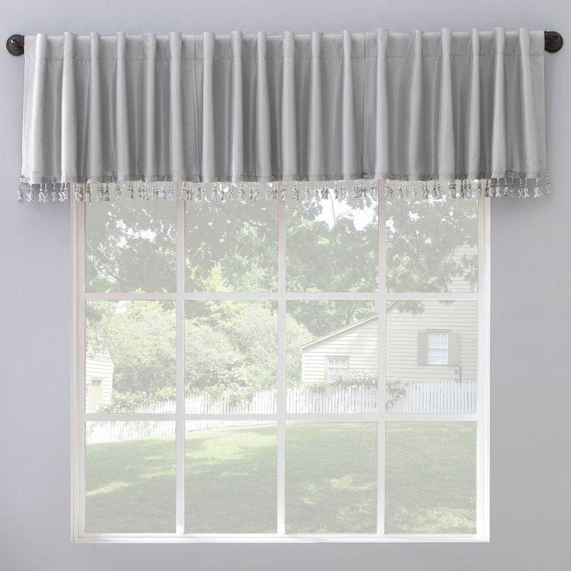 Sun Zero Sun Zero Evelina Faux Dupioni Silk Thermal Extreme 100% Blackout Back Tab Window Valance