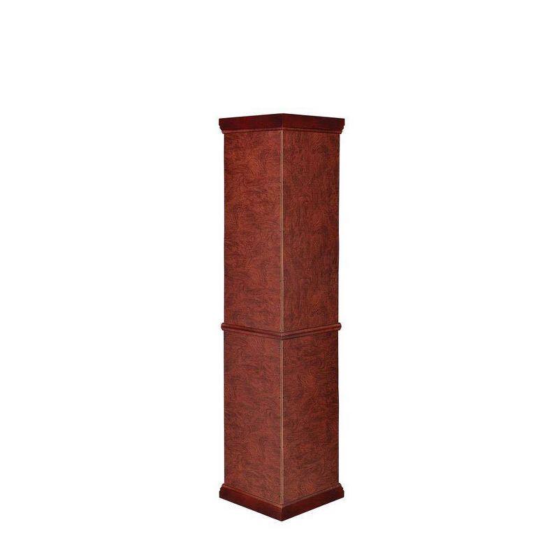 Coaster Appledale Traditional 6 Shelf Corner Curio Cabinet with Glass Doors Medium Brown