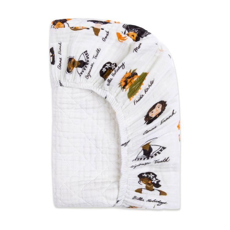 Babyletto Women In History Quilted Muslin Changing Pad Cover - White