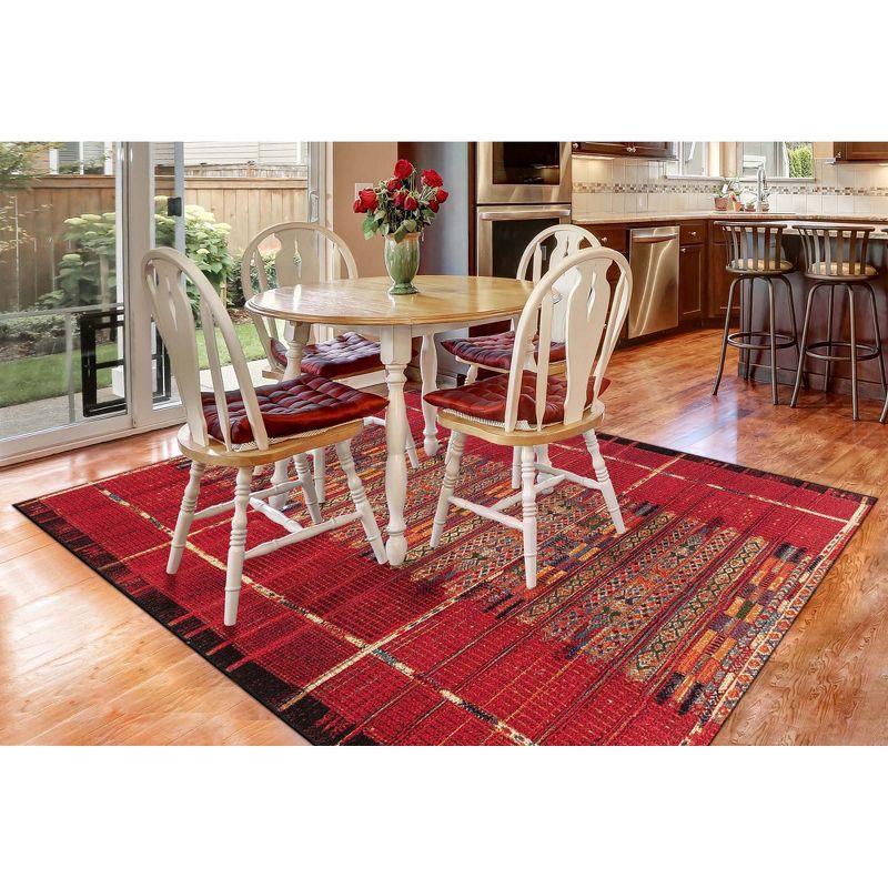 Vibrant Tribal Stripe 6' x 9' Synthetic Indoor/Outdoor Rug