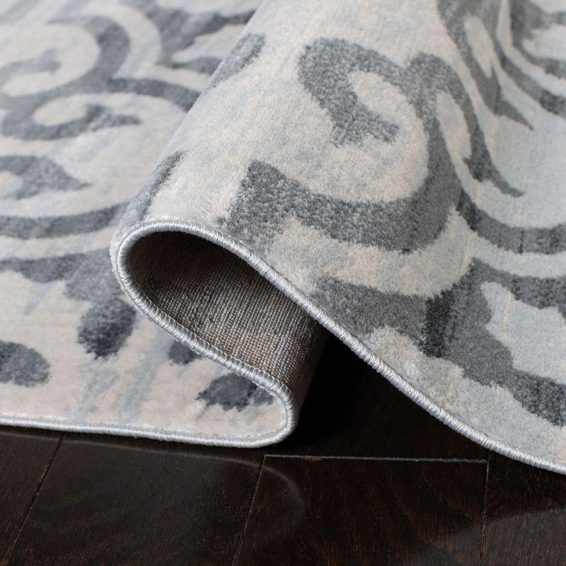 Isabella ISA956 Power Loomed Area Rug - Grey/Ivory - 4'x6' - Safavieh