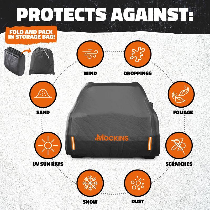 Mockins Heavy Duty Large SUV Car Cover - 200"x75"x75" - 250g PVC Cotton Lining